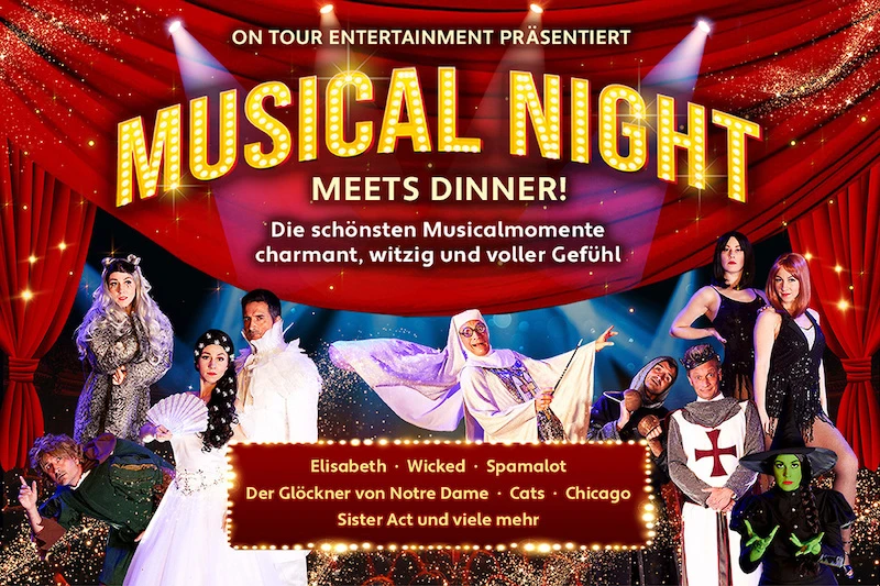 Musical Night meets Dinner - inkl. 3 Gang Menü